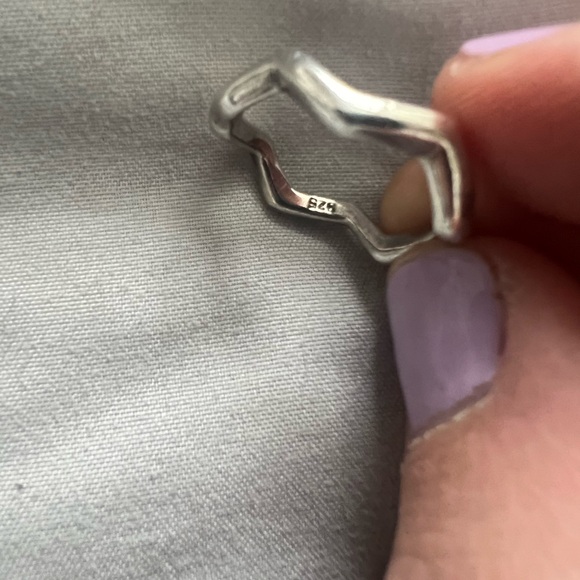 Zig zag sterling silver size 6 Tiffany look alike - Picture 2 of 2